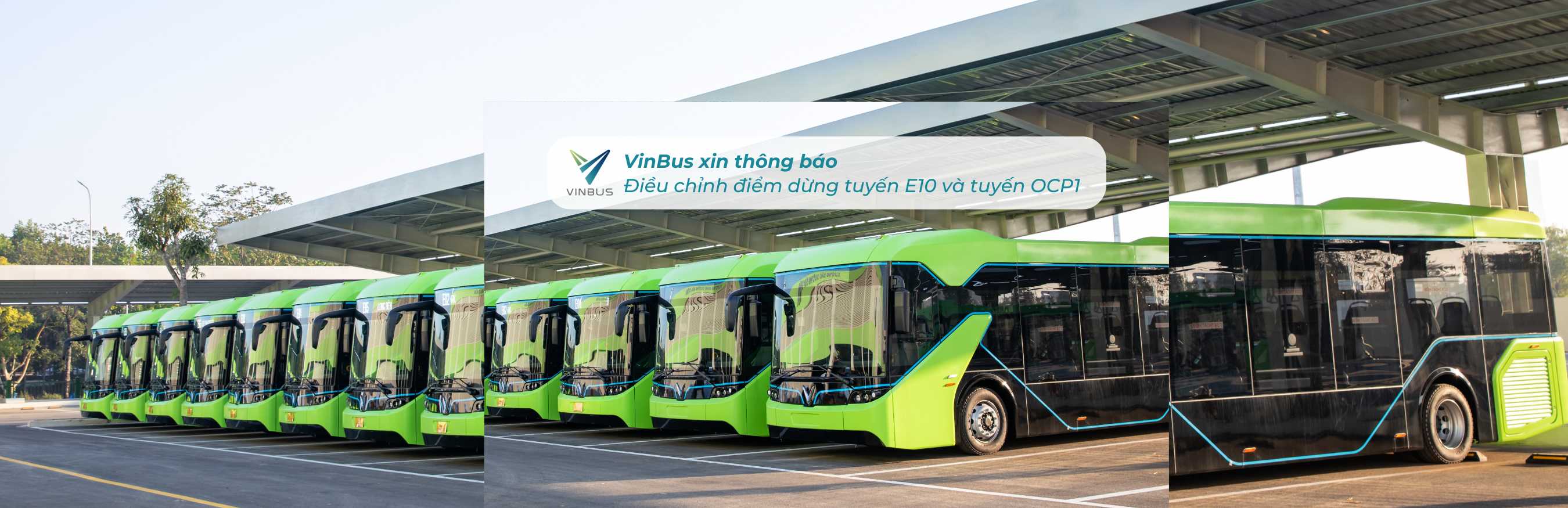 VinBus xin thông báo về việc điều chỉnh tuyến E10 và tuyến OCP1 kể từ ngày 06/05/2024